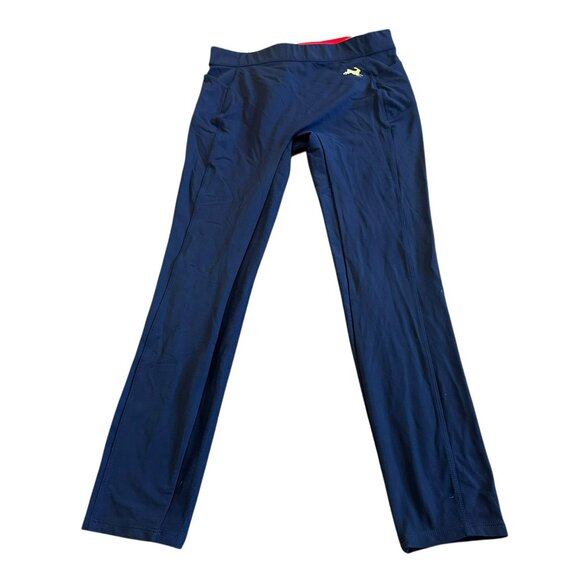 Tracksmith Cropped Length Leggings Navy Blue Cropped Athletic Athleisure Small - Picture 1 of 11